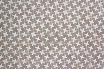 Vintage Asian geometric pattern is on floor. Retro abstract pattern.