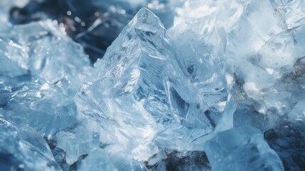 A colossal glacier cascading down the mountainside, its icy contours illuminated by the first light of day -Generative Ai