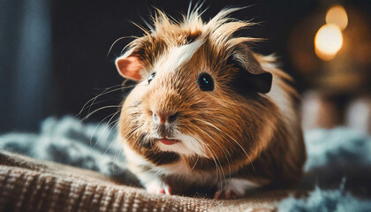  Cute Guinea Pig portrait      .ai generated