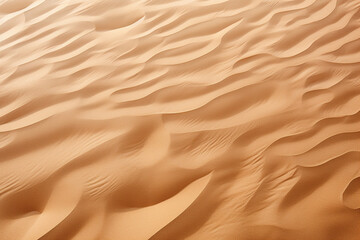 Fototapeta na wymiar Wavy sand background. Sand texture in the desert or on the beach. Generative AI
