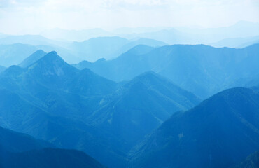 Blue hills in Alps , Austria  - 709300259
