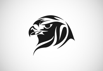 Falcon head logo sign. Premium Vector Design Illustration