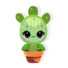 cactus baby , kawaii ,vector hand-drawing illustration