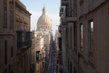 Fototapeta na wymiar Street in Valetta, Malta