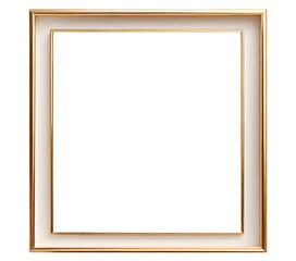 Gold picture frame with isolated background, Gold frame with isolated background, Watercolor gold picture frame with isolated background.