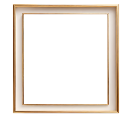 Gold picture frame with isolated background, Gold frame with isolated background, Watercolor gold picture frame with isolated background.