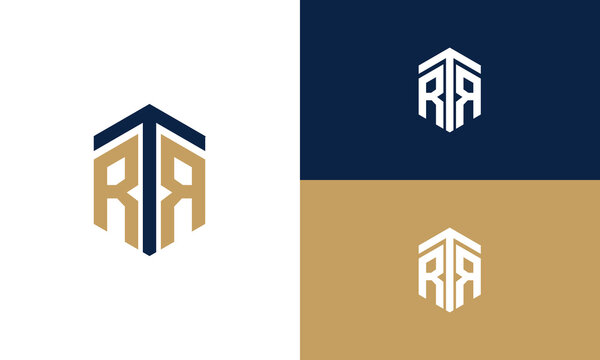 initials rt and r monogram logo design vector - Powered by Adobe
