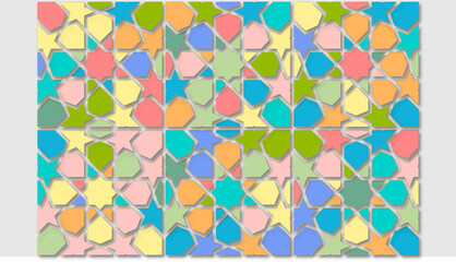  Islamic background with random color