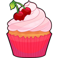 cupcake with cherry