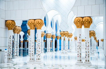 detail of Sheikh Zayed Grand Mosque in Abu Dhabi  United Arab Emirates