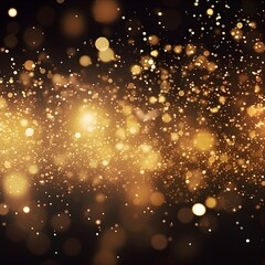 Fototapeta na wymiar golden christmas particles and sprinkles christmas and new year. sparkling gold lights background