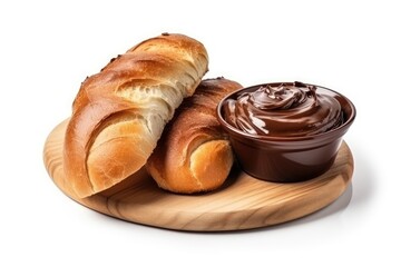 croissant with chocolate butter