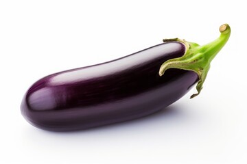 eggplant on a white background. an isolated whole vegetable.