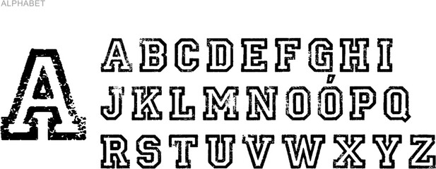 Alphabet Split Monogram, Split Letter Monogram, Alphabet Frame Font. Laser cut template. Initial monogram letters