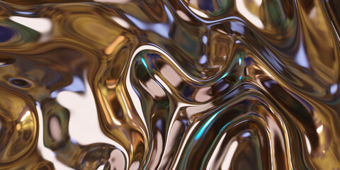 A Close-Up View of a Metallic Surface 3d render illustration