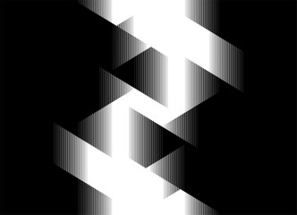 Abstract vector transition from black to white, Design element. Modern vector background in origami style. Halftone, Paper.