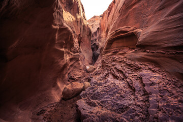 Formations of Dry Fork Slot Canyon, Hole in the Rock Road, Grand Staircase Escalante, Utah