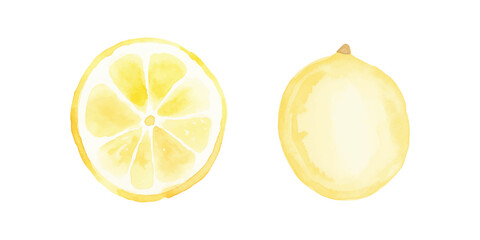 cute lime fruit watercolor white background