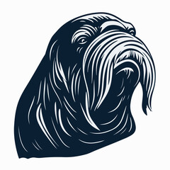 Walrus in cartoon, doodle style. Isolated 2d vector illustration in logo, icon, sketch style, Eps 10. AI Generative