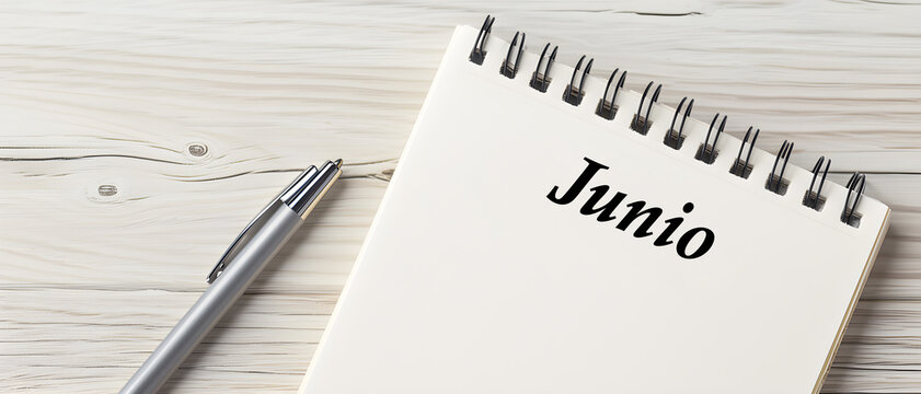 Mes de junio marcado en un calendario