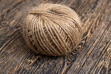 rough rope on a wooden table