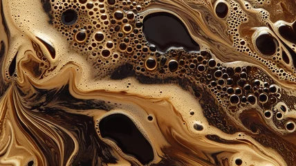 Foto op Aluminium coffee liquid texture close up © Cassia