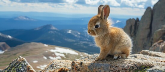Cute baby animal on Mount Evans in Colorado.