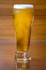glass of beer on the table