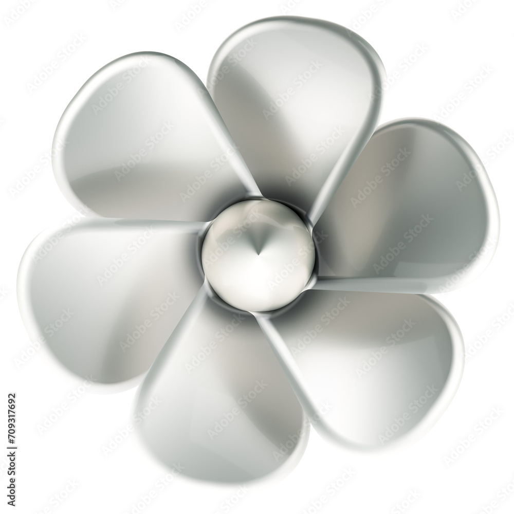 Poster boat propeller, 3d rendering isolated on transparent background