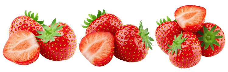 strawberry isolated on white background, clipping path, full depth of field © grey