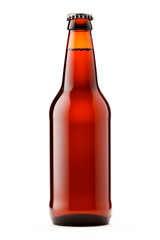 Beer bottle on a white background. Bottle with drink like Ipa, Pale Ale, Pilsner, Porter or Stout