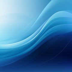 Fototapeta premium Abstract Blue Waves Background with Smooth Lines