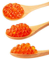 red Caviar, isolated on white background, full depth of field