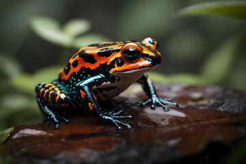 Fototapeta premium Beautiful and Vibrant Mimic Poison Frog