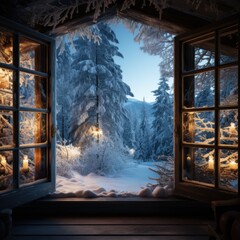 window in winter