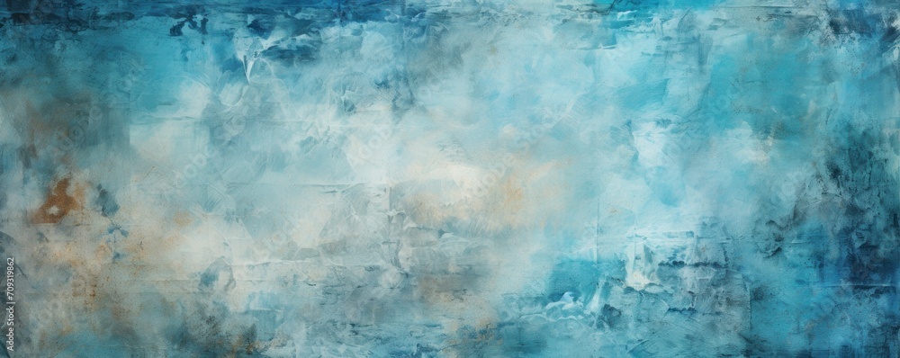 Poster abstract background on canvas in blue фтв пкуут toness, texture of paint strokes made in different t