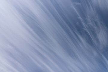 beautiful long cirrus clouds in the sky