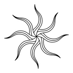 Abstract Geometric Decorative Element Boho Shape