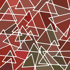 abstract vector stained-glass mosaic background - red, brown and green