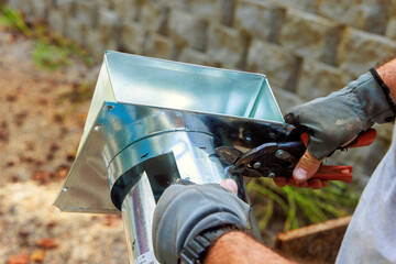 Preparation to install an external extractor wall ventilation system in new residence