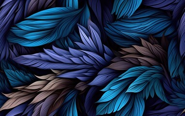blue and red feathers
