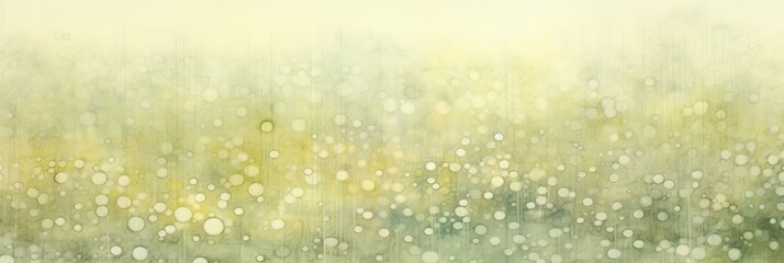 Golden green spring landscape. Artistic bokeh and nature melting together to a dream card, banner. Illusory, enchanting mirage of a seasonal spring arrival. Ephemeral nature coming through the winter. - obrazy, fototapety, plakaty