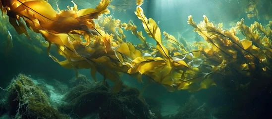 Foto op Canvas Coastal kelps grow in seaweed-algae. © AkuAku