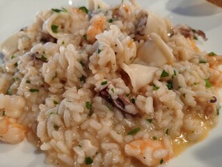 risotto with shrimps