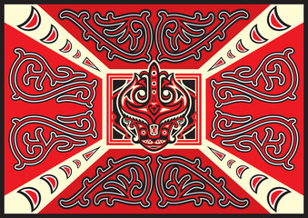 TRADITIONAL ORNAMENT OF BATAKNESE, TRADITIONAL FABRIC CALLED ULOS, PATTERN, BACKGROUND, NORTH OF SUMATERA