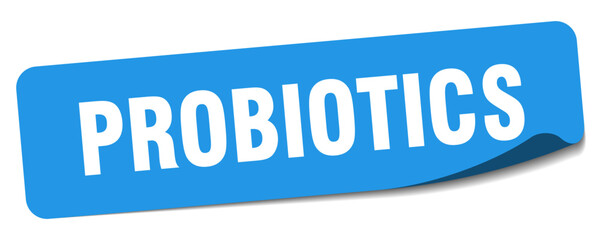probiotics sticker. probiotics label