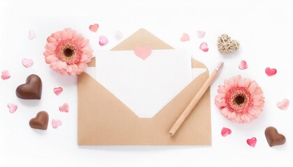 valentine s mockup paper isolated