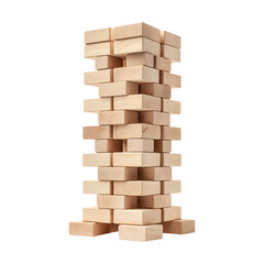 JENGA_BLOCKS isolated on transparent and white background