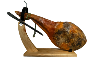 Serrano ham leg in its ham holder. 2