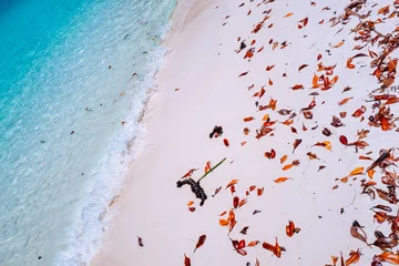 Crédence de cuisine en verre imprimé Whitehaven Beach, île de Whitsundays, Australie Whitehaven Beach is on Whitsunday Island. The beach is known for its crystal white silica sands and turquoise colored waters. Autralia, Dec 2019